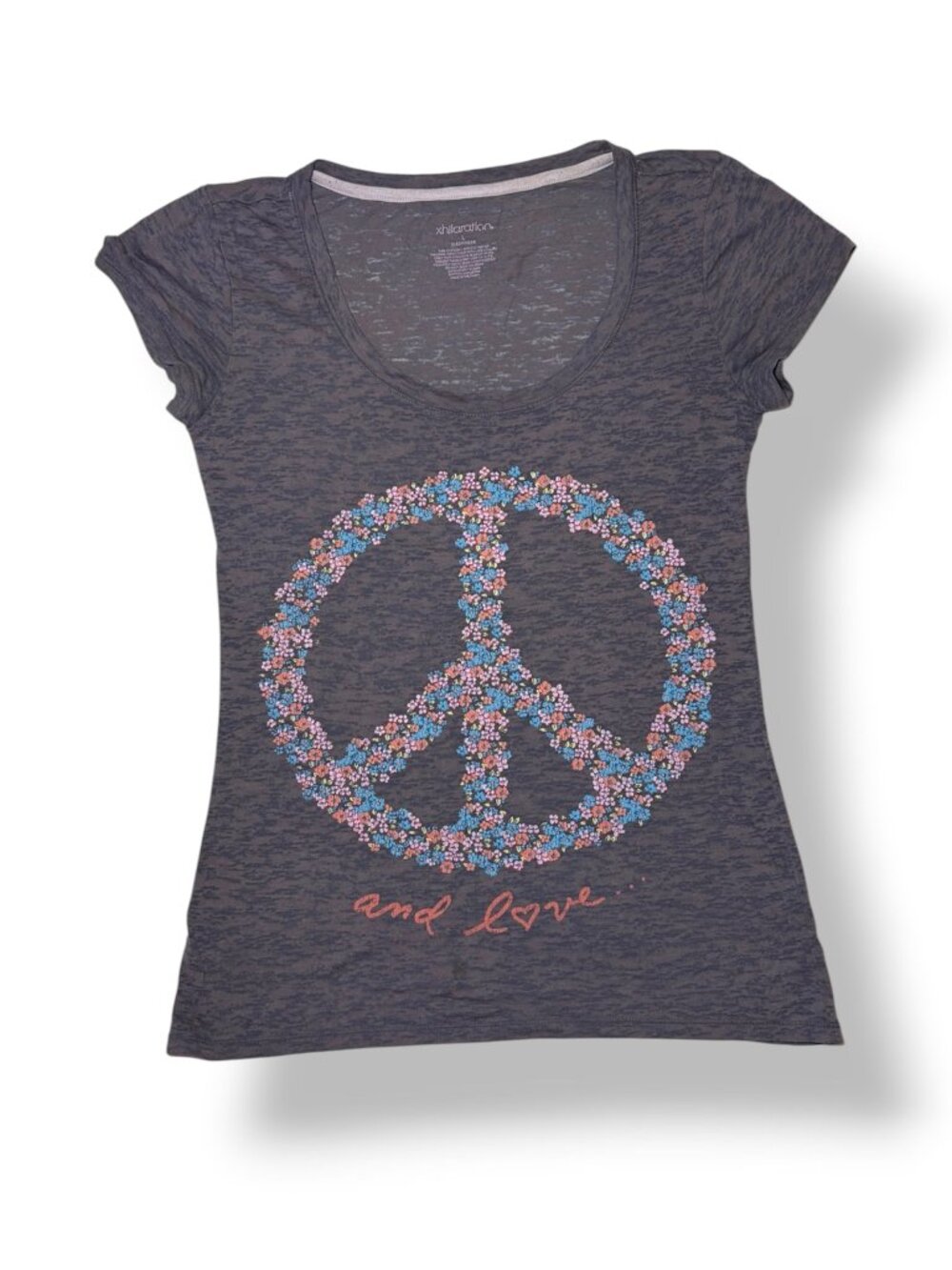Peace sign & Love lightweight short sleeve T shirt Tee
